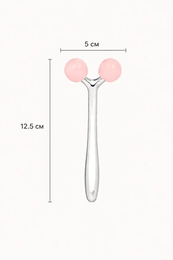 3D Roller Facial Massager with Rose Quartz