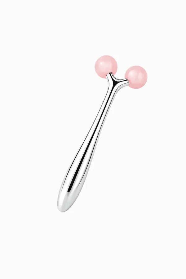 3D Roller Facial Massager with Rose Quartz