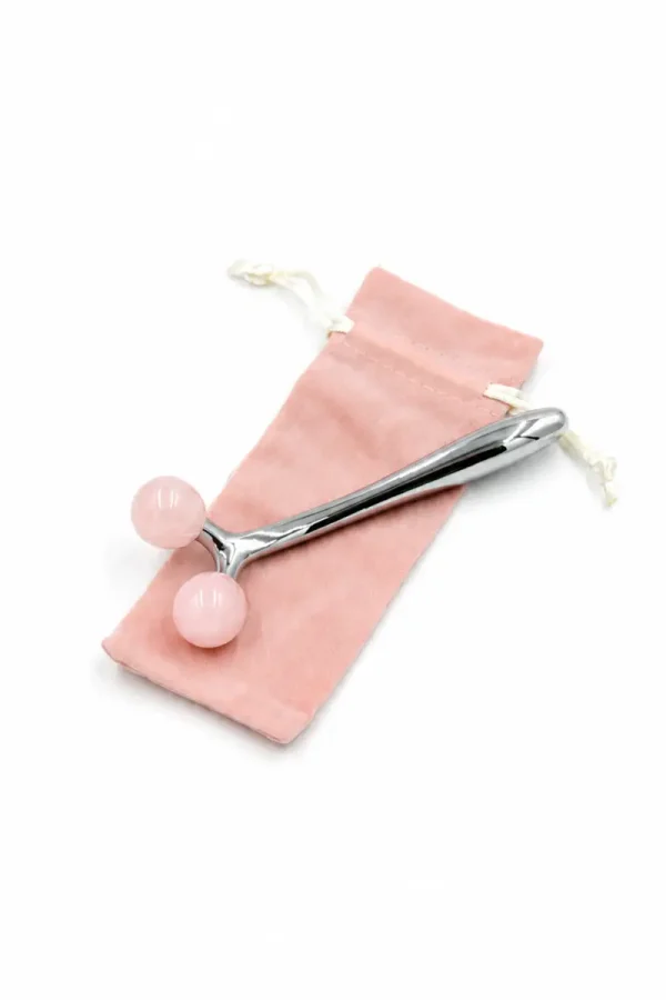 3D Roller Facial Massager with Rose Quartz