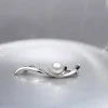 Silver Brooch with Pearl