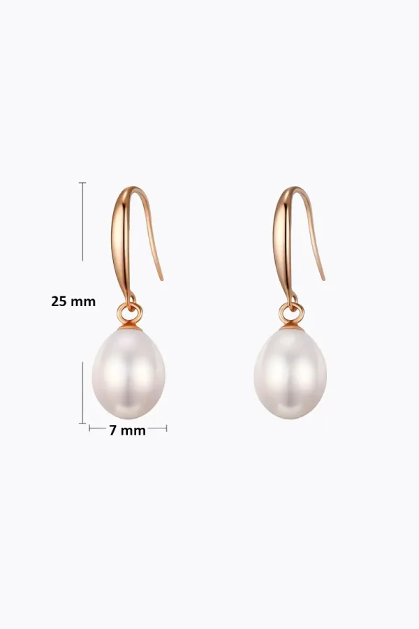 PEARL DROP Gold-plated Pearl Drop Earrings