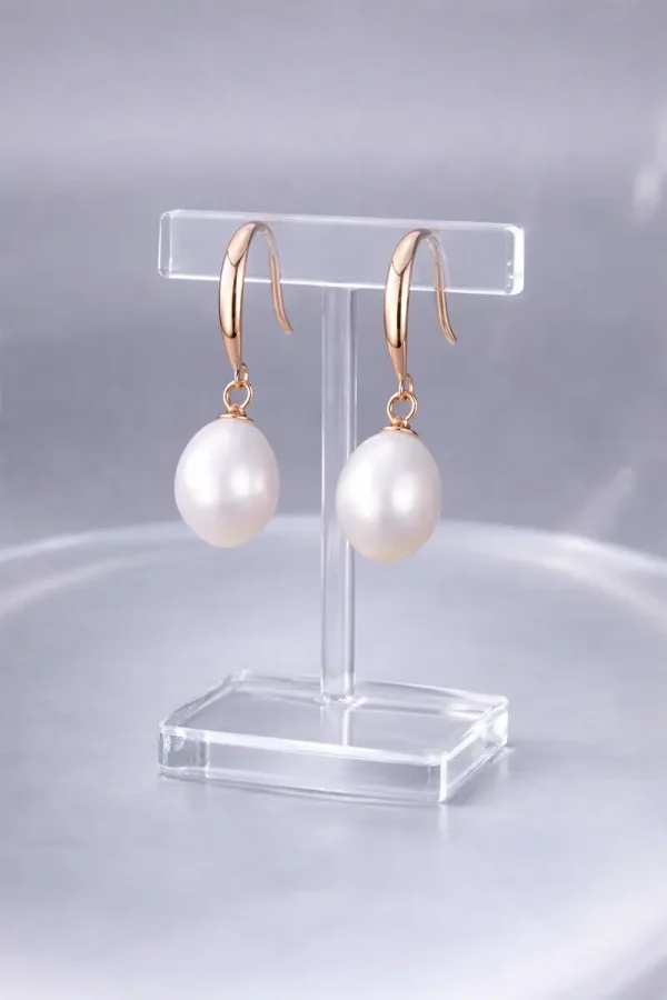 PEARL DROP Gold-plated Pearl Drop Earrings