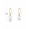 Pozłacane kolczyki z perłami PEARL DROP FINE