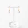 Pozłacane kolczyki z perłami PEARL DROP FINE