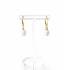 Pendientes bañados en oro con perlas barrocas PEARL GRAIN
