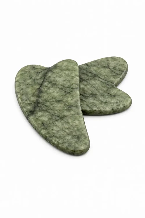 Gua Sha Scraper GREEN JADE SET