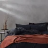 HAVIN King-Size Bedding Set (Anthracite Blue)