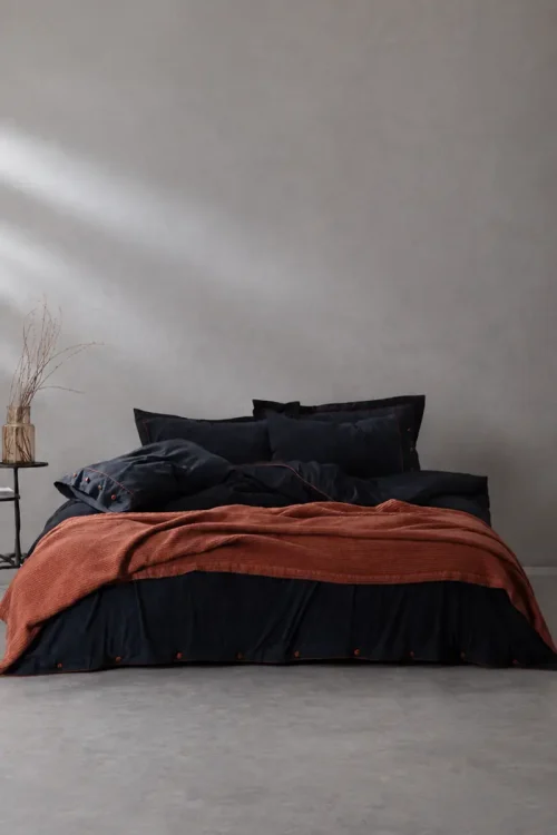 havin-anthracite-blue-ecocotton HAVIN King-Size Bedding Set (Anthracite Blue)