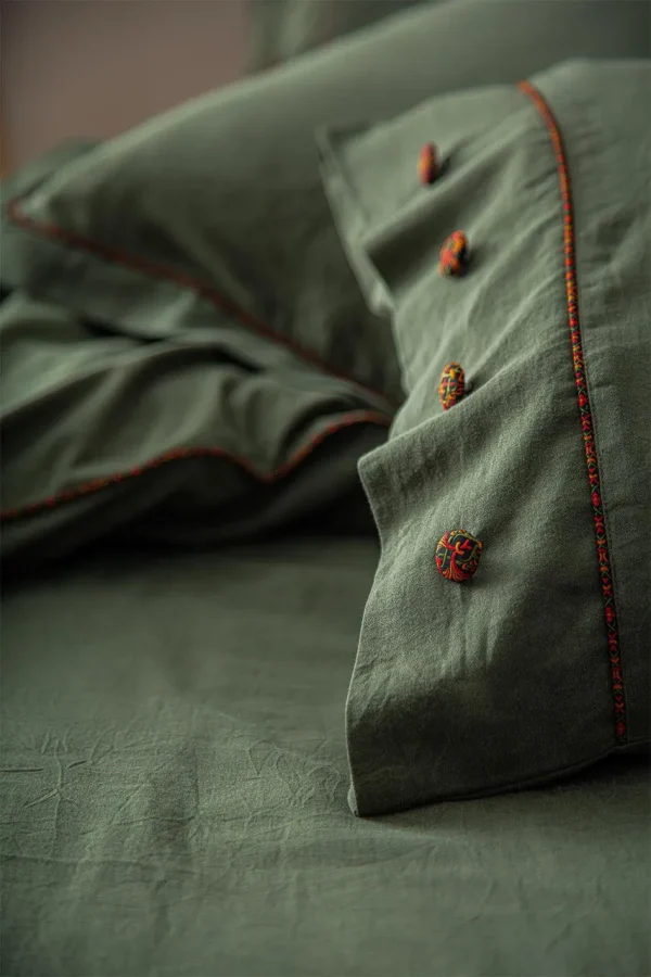 havin-green-ecocotton-2 HAVIN King-Size Bedding Set (Green)