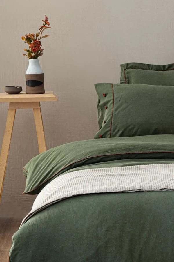 havin-green-ecocotton-3 HAVIN King-Size Bedding Set (Green)