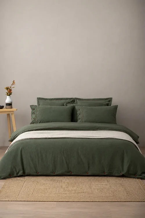 havin-green-ecocotton HAVIN King-Size Bedding Set (Green)