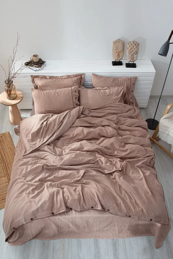 HAVIN King-Size Bedding Set (nude pink)
