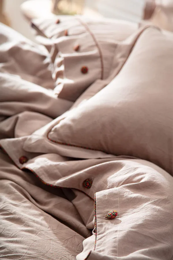 HAVIN King-Size Bedding Set (nude pink)