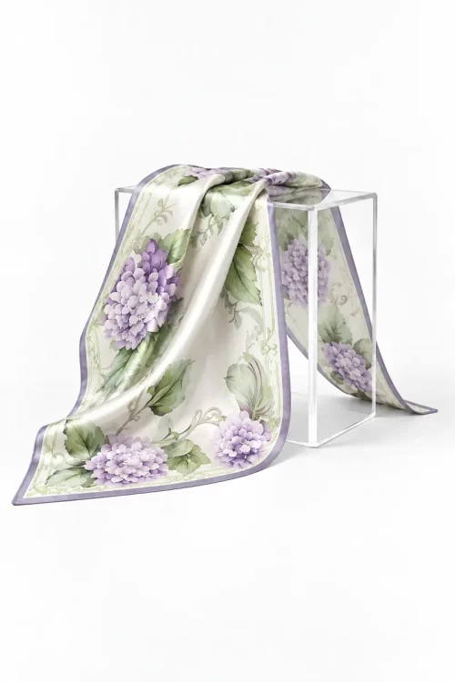 Silk Scarf HORTENSIA AMETHYST