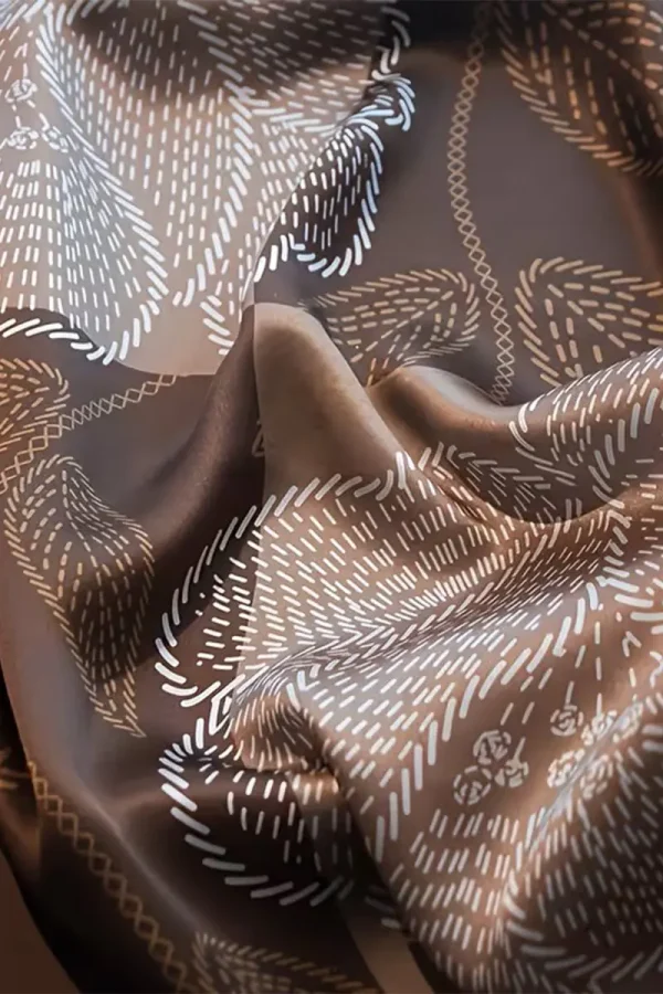 Silk Scarf MOCHA BLOOM