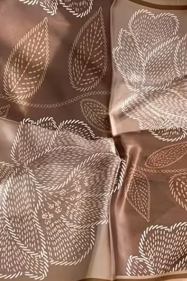 Silk Scarf MOCHA BLOOM