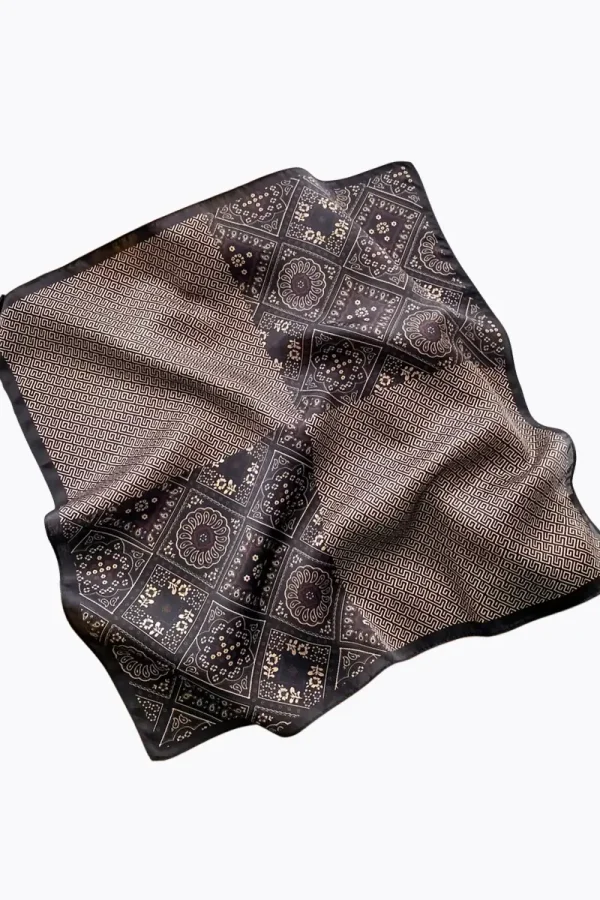 Silk Scarf NOIR MOSAIC