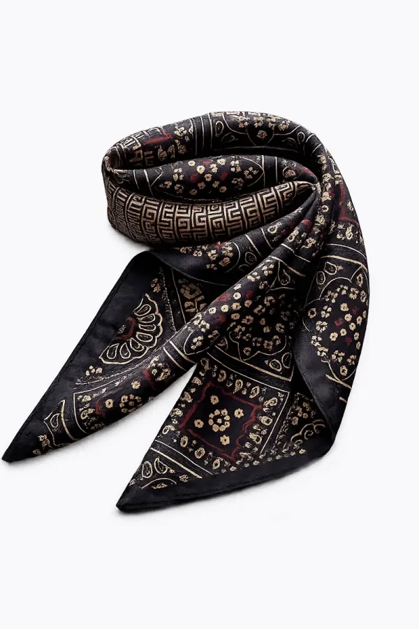 Silk Scarf NOIR MOSAIC