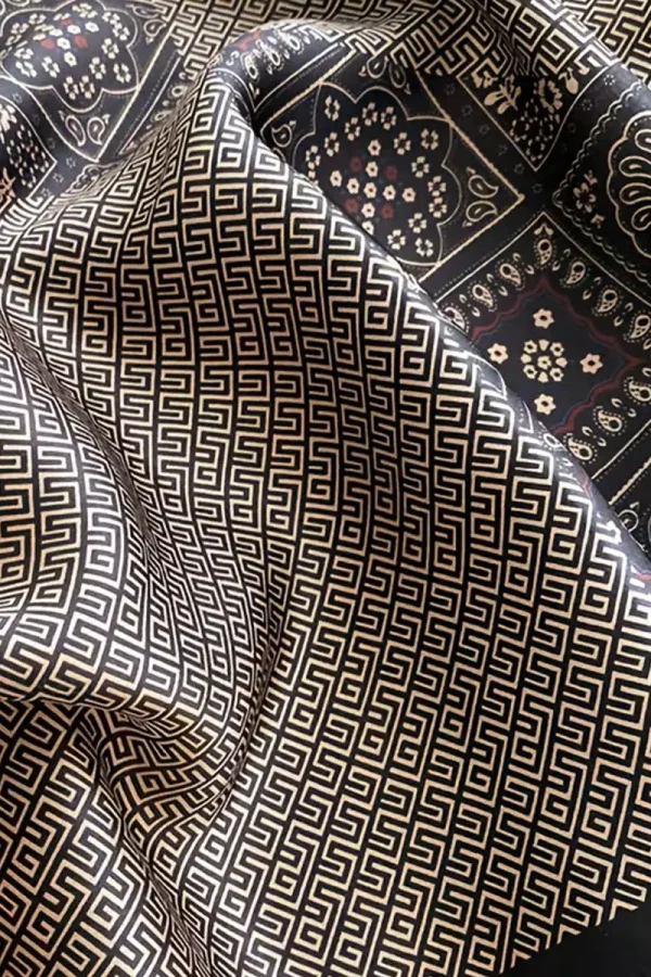 Silk Scarf NOIR MOSAIC