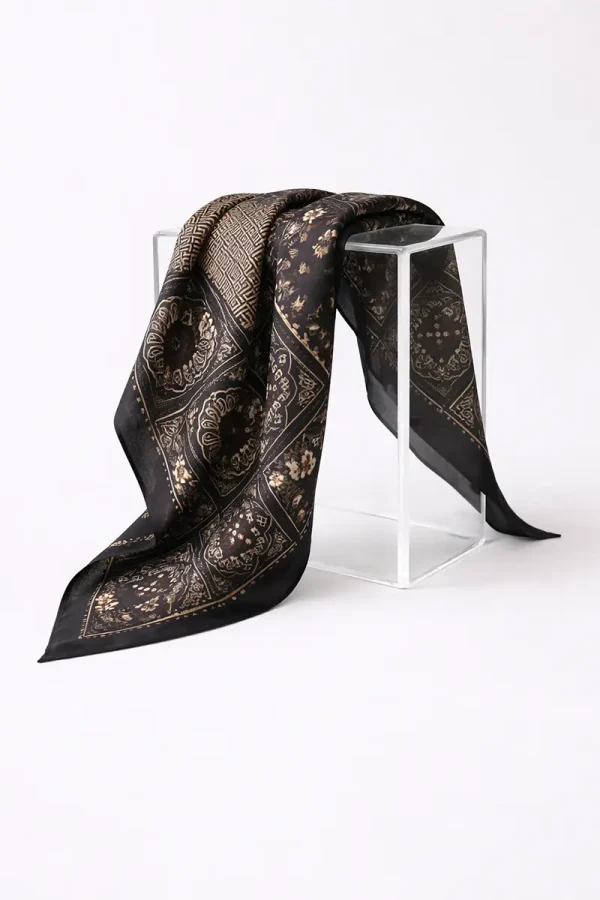 Silk Scarf NOIR MOSAIC