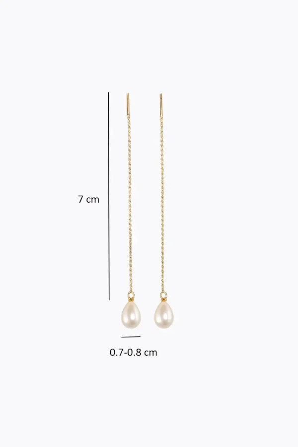 PEARL FLOW Gold-plated Earrings