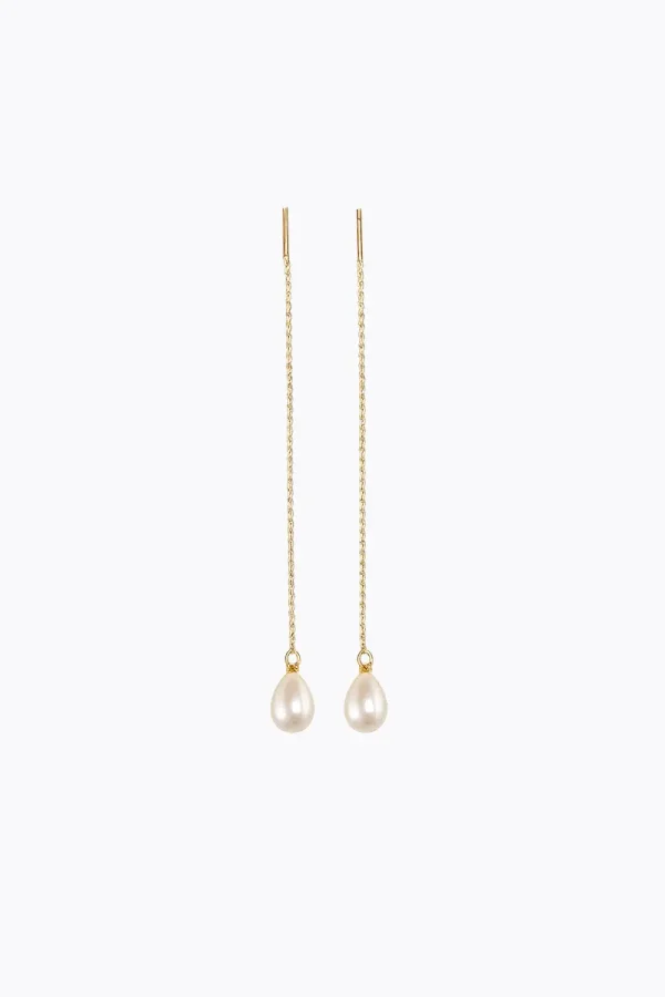 PEARL FLOW Gold-plated Earrings