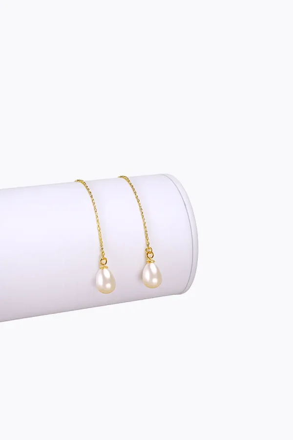 PEARL FLOW Gold-plated Earrings