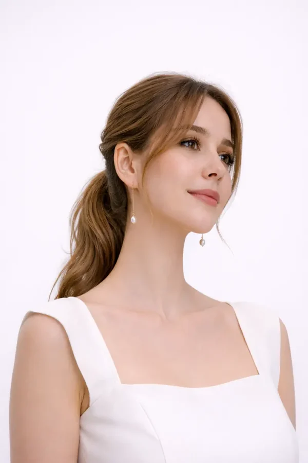 PEARL FLOW Gold-plated Earrings