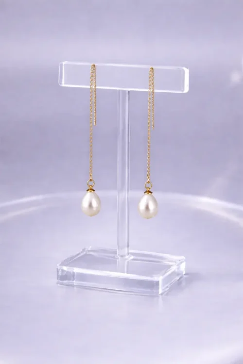 PEARL FLOW Gold-plated Earrings