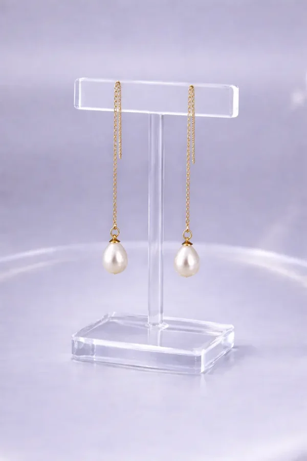 PEARL FLOW Gold-plated Earrings
