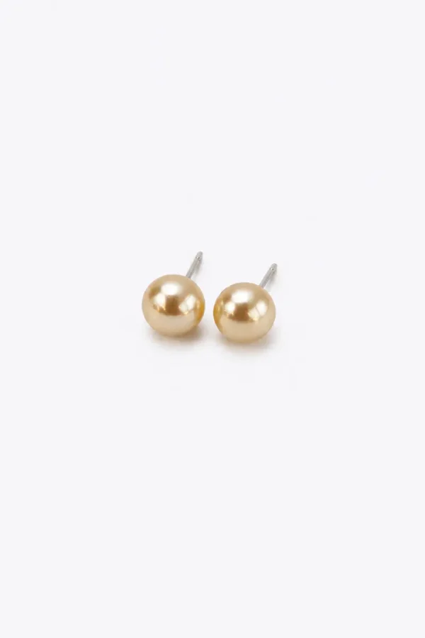 Pearl Stud Earrings GOLDEN GLOW