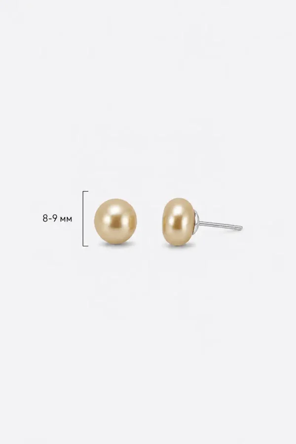 Pearl Stud Earrings GOLDEN GLOW