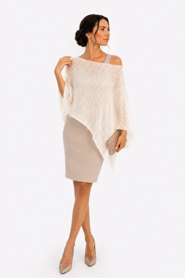 Poncho CLOUD IVORY (alpaca/silk)