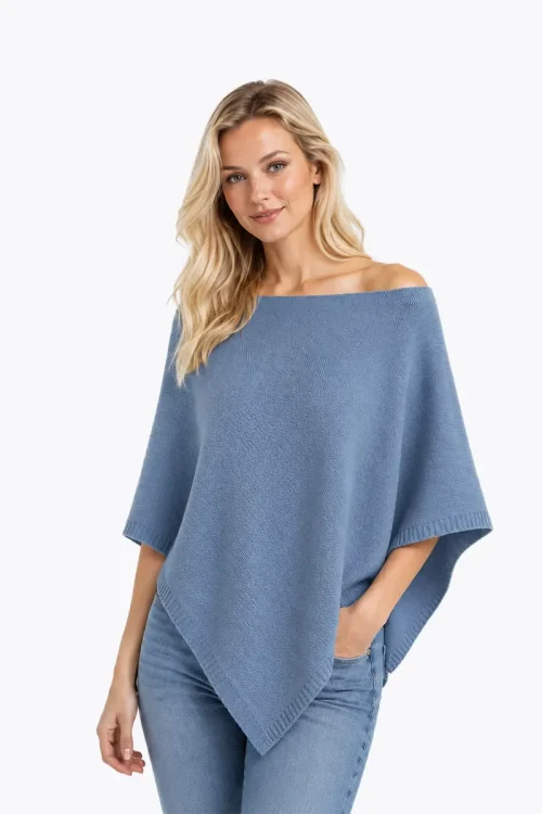 Poncho DENIM (wool/alpaca)