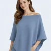 Poncho DENIM (wełna/alpaka)