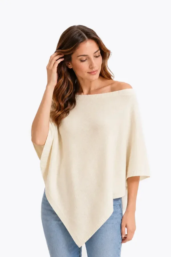 Poncho GOLDEN VANILLA (wool/alpaca)