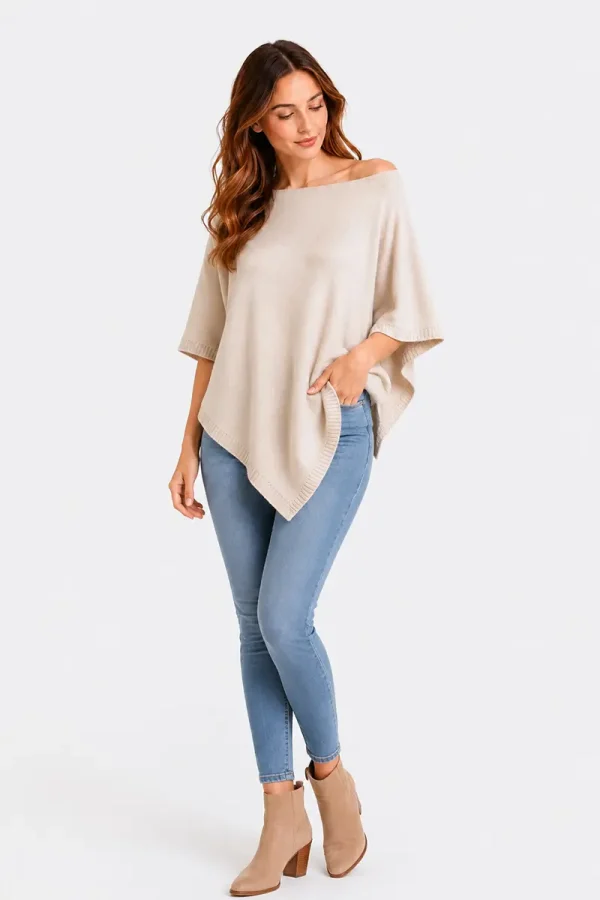 Poncho SKY MIST (bamboo, linen)