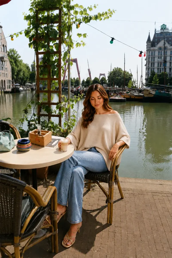 Poncho SKY MIST (bamboo, linen)