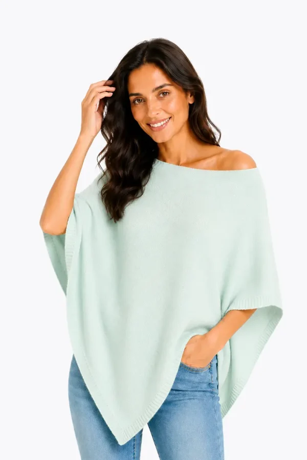 Poncho SOFT MINT (cashmere)