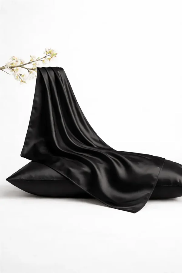 Silk pillowcase SILK NOIR ZIP (50×75)