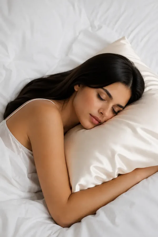 Silk pillowcase SILVER SAND ZIP (50×75)
