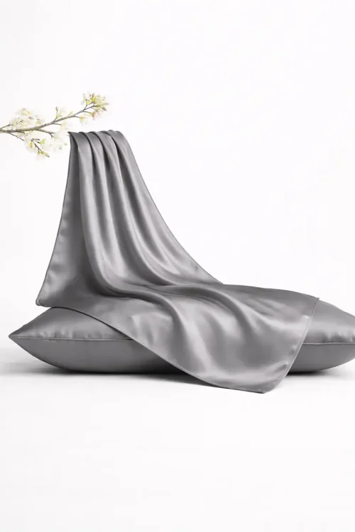 Silk pillowcase STEEL GREY (50×75)