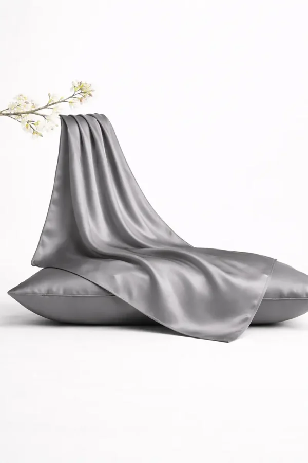 Silk pillowcase STEEL GREY (50×75)