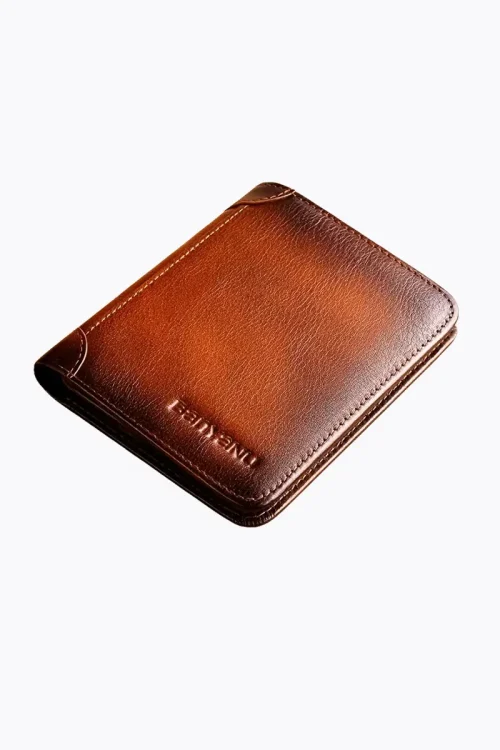 AMBER BROWN Leather Wallet