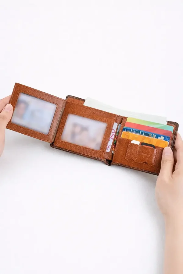 Men’s Leather Wallet AMBER BROWN