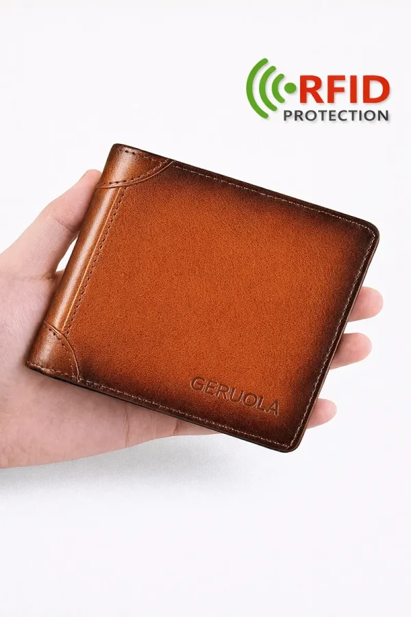 Men’s Leather Wallet AMBER BROWN