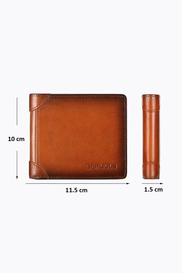 Men’s Leather Wallet AMBER BROWN